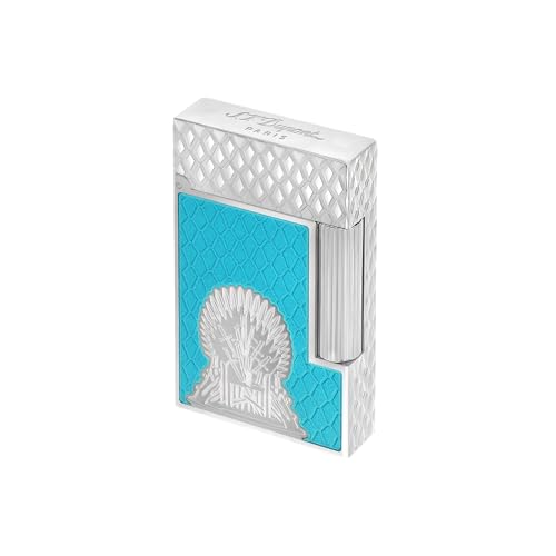 Mechero mecánico ST Dupont Blue Lacquer Dragon Scale miniatura 1