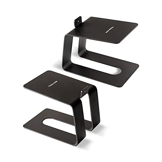 HOPWELL Desktop Speaker Stands, Pair, Professional Studio Monitor Stand for Bookshelf Speakers,Premium Desk Surround Sound Speaker Riser