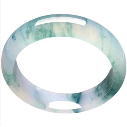 Bracelet en jade femme pierre birmane fleurs flottantes vertes