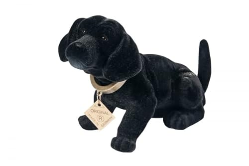 Preisvergleich Produktbild RAKSO Dackel klein schwarz beflockt 19cm