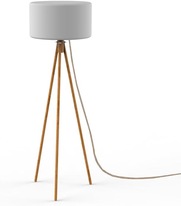 newgarden Tripod Floor Lamp 55 Inch with Wooden Legs, Rechargeable LED Outdoor Lamp with Remote Control – Chloe Modern Patio Lamp