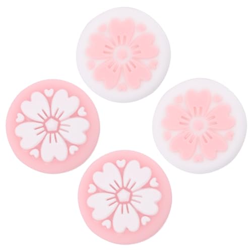 Amosfun Tapas 4 Silicona Rosa de y para Joystick Protectoras Piezas Lavables Resistentes Abrasión, de para Accesorios de PC Gaming