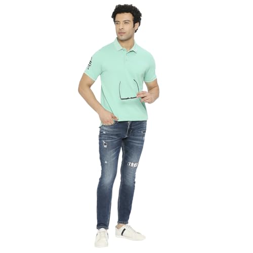 Image of Spykar Men's Kano Slim Fit Mid-Rise Jeans (Ankle Length)