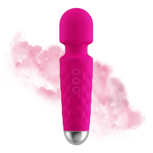 AImassa wand Portable Handheld Back Massager -Massage Tool to Relieve Neck and Shoulder Muscle Fatigue and Promote Relaxation (Rose Pink)