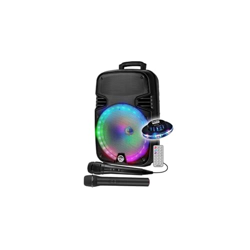 Enceinte Portable Karaoké 600W Mooving ELECTRO-SOUND600 Avec 2 Micros + Enceinte PARTY-BAGGY30 - Bluetooth USB Batterie
