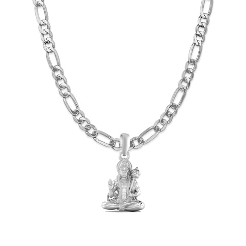 Pendentif Hanuman en argent sterling et collier 55,9 cm à offrir pour une bénédiction unique
