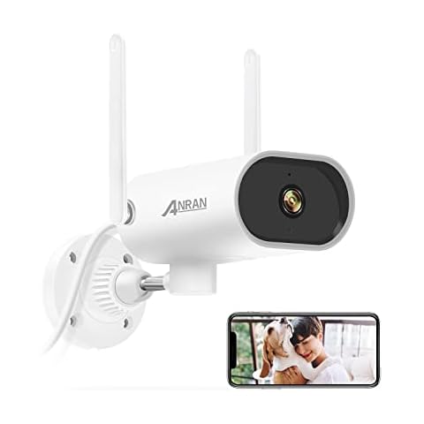 ANRAN 3MP Security Camera Outdoor with Pan Rotation 180°, Wireless WiFi Wired CCTV Camera for Home Security, Auto Tracking, Motion Detection, IP66 Waterproof, SD&Cloud Storage, Work with Alexa, B4 Cover