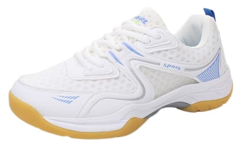 FUNCOS Women's Wide Pickleball Court Sneakers Mesh Breathable Volleyball Badminton Athletic Shoes