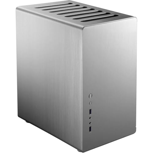 Boîtier Jonsbo RM2 Midi-Tower Silber argenté châssis PC ATX compact aluminium de salon