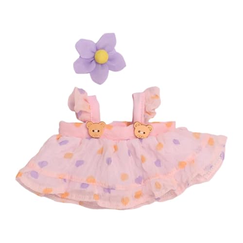 FewNvWa Vestido de Princesa para Muñeca Muñecas 20cm Ropa con Diadema y Broche Flor Fácil para Usar Adecuado para Juego Creativo, Rosa