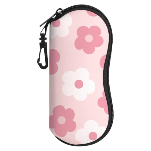 Image of Sunglasses Soft Case, Cute Ultra Light Portable Neoprene Zipper Eyeglass Glasses Case with Belt Clip for Men Women
