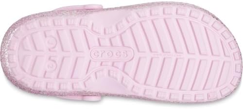Crocs Kids Classic Glitter Lined Clogs | Slippers, Neon Purple/Multi, 5 US Unisex Toddler | Image 5