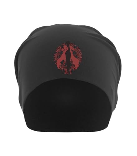 Bonnet souple unisexe en coton noir Anime 151 taille unique pour un confort quotidien