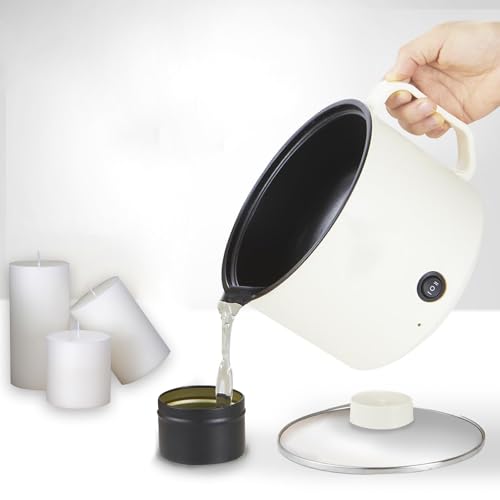 Pentola per sciogliere la Cera delle Candele, sciogli Cera per la Produzione di Candele con Interruttore Rotante, bagnomaria Elettrico e pentola per versare la Cera, Fornitore di sciogli Cera con