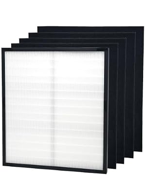 5 Pack 30940 Replacement Filter Compatible with Hunter Air Purifiers, fits 30058, 30210, 30214, 30215, 30216, 30225, 30244, 30245, 30255, 30260, 30398, 30400, 30401, 30402, 30525, 36260, 36395, 37225