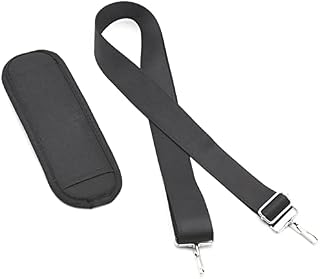 Azarxis Replacement Shoulder Strap with Thick Soft Pad Adjustable Crossbody Webbing Padded Belt for Messenger Bag Laptop Computer Briefcase Luggage Duffel Bag Sport Bag Camera Bag Guiter (Black)