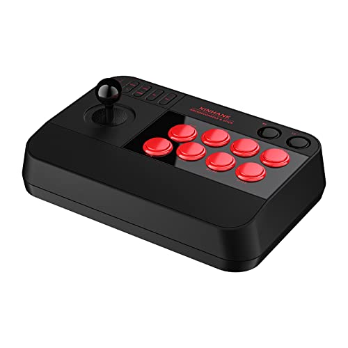 Bearway Arcade Stick All-Around 3D Joysticks, Support The Turbo Functions and Custom Buttons, Compatible with PS4, PS3, Switch, Android, Windows, Raspberry Pi, Black