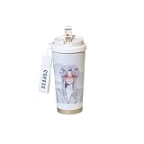 The Freak Circus Wasserflaschen Trinkflasche Freak Circus Thermoskannen mit Stroh Sportflasche für Fitness, Wandern, Camping, Schule und Büro