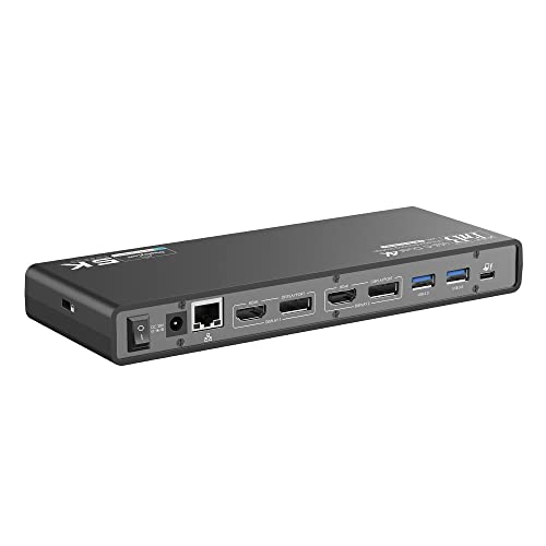 Station d'accueil double écran 4K60Hz T'nB 14 en 1 avec ports USB-C et USB-A 3.0