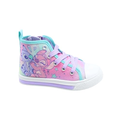 Disney Stitch Chaussures Fille, Baskets Montantes Stitch et Angel, Coffret Cadeau Inclus, Tailles EU 25 à 32 (Rose, Système Taille Chaussures EU, Enfant de 2...
