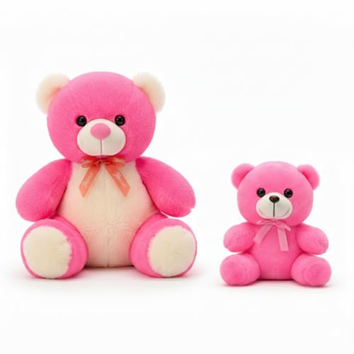 Image of Tabitha Stuffed Toys-Ultra Soft Plush Toy for Kids | Birthday Gifts for Kids and Girls | (Combo of 2 Toys 30 Cm Pink Teddy & 25 Cm Pink Teddy)