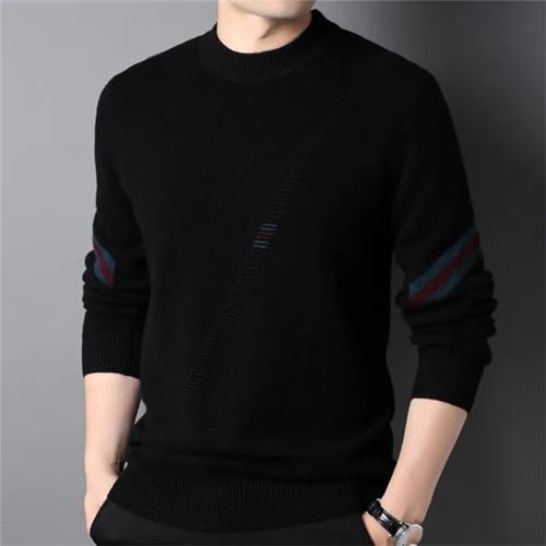 Men'autumn Fashion Winter Thickened Warm Knitted Sweater Solid Cashmere Round Neck Casual Pullovers2