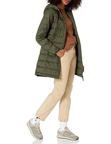 Amazon Essentials Women's Lightweight Water-Resistant Hooded Puffer Coat (Available In Plus Size), Olive, Medium #TOP2