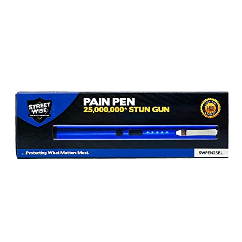 image for STREET WISE SECURITY PRODUCTS Pain Pen 25,000,000 Stun Gun (Blue), Pur