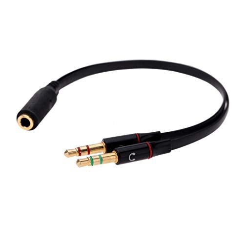 Deanyi Universal casque en forme de Y Splitter micro et adaptateur audio 3,5 mm Combo Casque Noir Câble d'extension Produit Pièces Pour Instruments