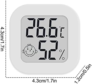 6 PCS LCD Digital Hygrometer Thermometer, Thermometer room temperature, Indoor Hygrometer Thermometer with Temperature Humidity Monitor for Bedroom, Baby Room, Warehouse, Cellar, Car.