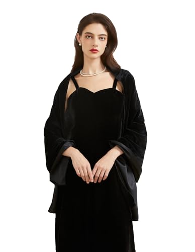Women's Velvet Shawl and Wrap for Wedding Bridal Bridesmaid Outwear Evening Party Prom Dress Accessories Scarf