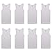 Buyless Fashion Boys Scoop Neck Tagless Undershirts Soft Cotton Tank Top (8 Pack) 2-3 White