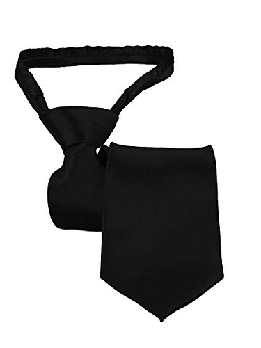 Gravata Adulto Slim Fit Com Nó Pronto. Ref:255 (Preto, Adulto)