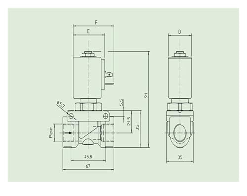 Électrovanne 21PW4K0T120 à air comprimé 2/2 NF commande piston AC110V - 4
