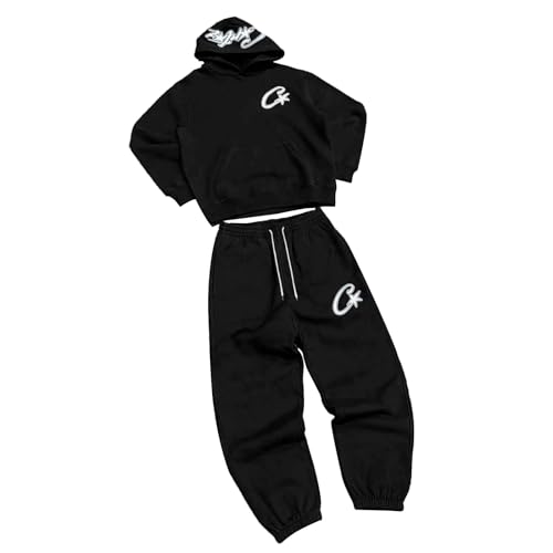 Jogginganzug für Herren und Damen aus Baumwolle mit Kapuze als bequemer Sportanzug und Freizeitanzug für zu Hause