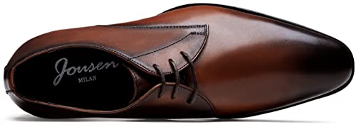 Jousen Men's Dress Shoes Leather Modern Formal Business Oxford Shoes Plain Toe Classic Dress Shoes For Men (Rmy9216 Yellowbrown 10.5) #TOP4