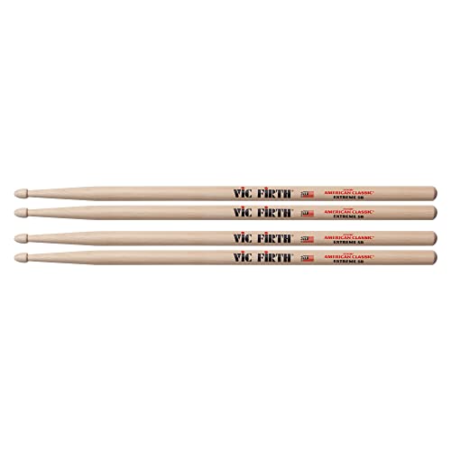 Baguettes de batterie Vic Firth X5B lot de 2 paires Extreme 5B olive bois