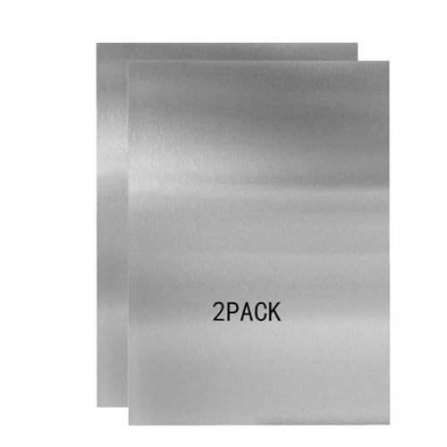 Image of 430 Stainless Steel Metal Plates,Suitable for Installation Plate Walls, Suitable for Metal Plates in processes, Kitchens, and Offices (2, 0.8mm Thick-6inch x 12inch)
