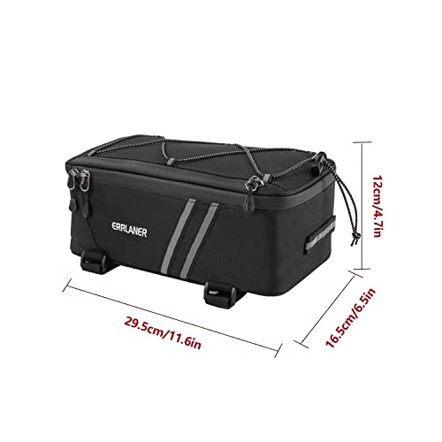 Errlaner Bicycle Rack Rear Carrier Bag Insulated Trunk Cooler 7L Large Capacity Storage Luggage Pouch Reflective Mtb Bike Pannier Shoulder Bag With Rain Cover #TOP4