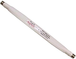 Flat Coaxial Cable 8" Inch F Female RG6 White 8" F to F