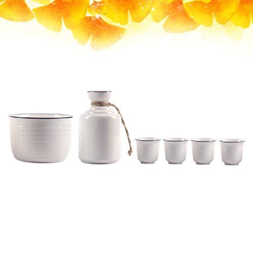 Conjunto de 1 xícara de saquê japonês Amosfun tradicional cerâmica de porcelana cerâmica, artesanato
