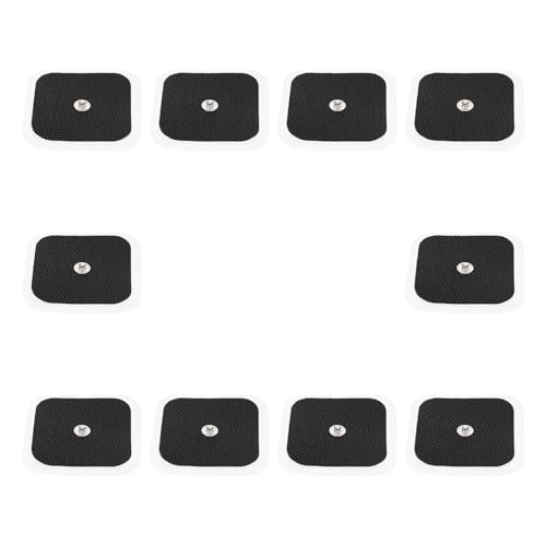 Abaodam Parches de Masaje Reutilizables 5x5 Cm Conectores de 3.5 Mm, Almohadillas Portátiles de Fisioterapia Tela No Tejida, Paquete de 10 Unidades para Uso Doméstico