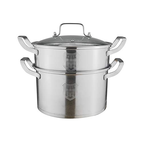 Máquina para cuscús de acero inoxidable con vaporizador de inducción, diseño de 2 niveles para cocinar y cocinar al vapor eficientemente