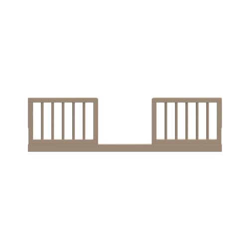 Image of Graco Storkcraft Toddler Safety Guardrail Kit with Dowels - GREENGUARD Gold Certified, Converts Compatible Storkcraft Crib to Toddler Bed, Kit Includes 2 Toddler Guardrails (Taupe)