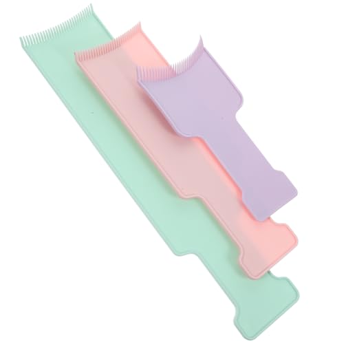 VALICLUD 3 Piezas Kit de Tablas para Teñir y Resaltar Cabello Accesorios para Aplicar Tinte Herramientas para Mechas Paletas de Colores Medidas para Profesional y Casa