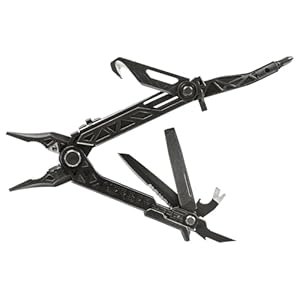 Gerber Gear Center Drive Rescue – Multitool Knife with Pliers, Strippers & Strap Cutter – Portable EDC Tactical Gear for Camping & Outdoor – Utility Tool – Berry Compliant Sheath – Made in USA – Black