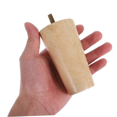Patas de madera cónicas para sofá, silla, armario y cama: kit de extensión Operitacx 4 piezas 5