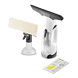 KÄRCHER Cordless Window Vac WV 2, White With Spray Bottle/Microfibre Cloth, Run time: 30 min, 280mm Nozzle, Weight: 0.6 kg, Cleaning Area Approx 75m²