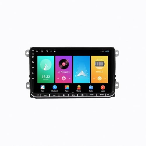 Radio de coche 2 DIN con navegador GPS y CarPlay para viajes en Volkswagen