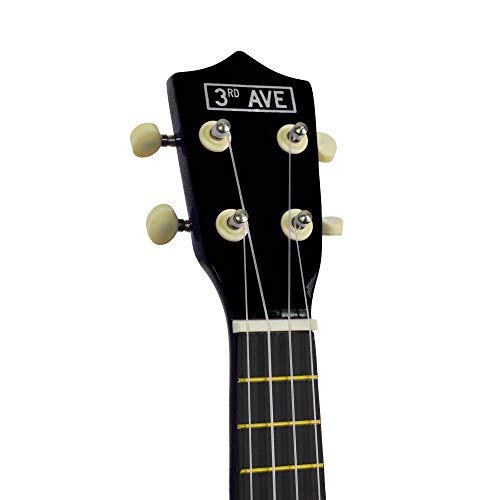 3rd Avenue sopraan ukulele voor beginners 21 inch - zwart - GRATIS ukelele-tas - Image 7